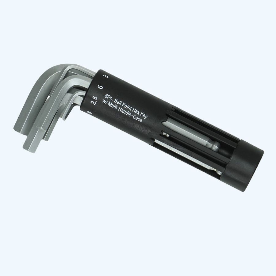 8-teiliger Innensechskantschlüsselsatz in Kunststoffhalter Kugelkopf KURZ