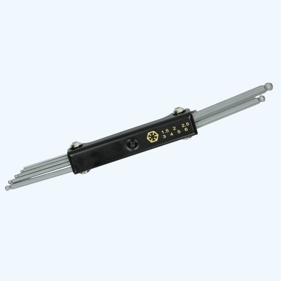 Innensechskantschlüsselsatz Taschenmesser-Modell Kugelkopf 7-teilig