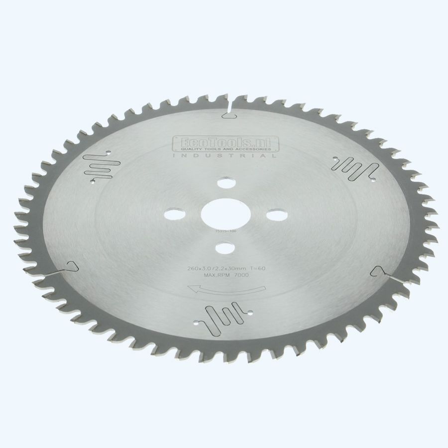 HM-zaagblad Industrial 260 x 30 mm T=80 (vlak-daktand)