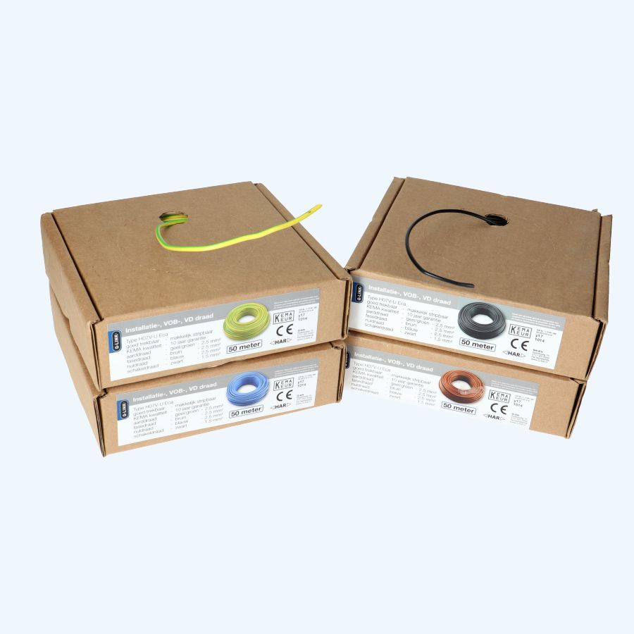 Set installatiedraad 4 x 50 meter multi