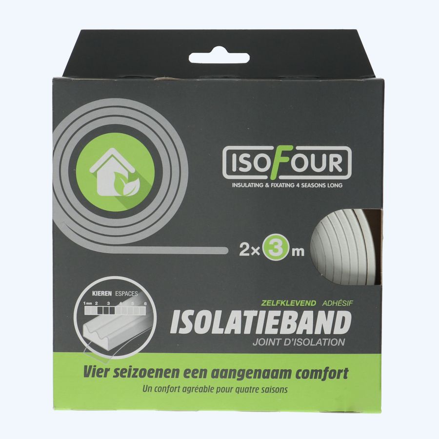 Isofour Dichtungsband EPDM Typ E 9 x 4 mm weiß (2x3m)