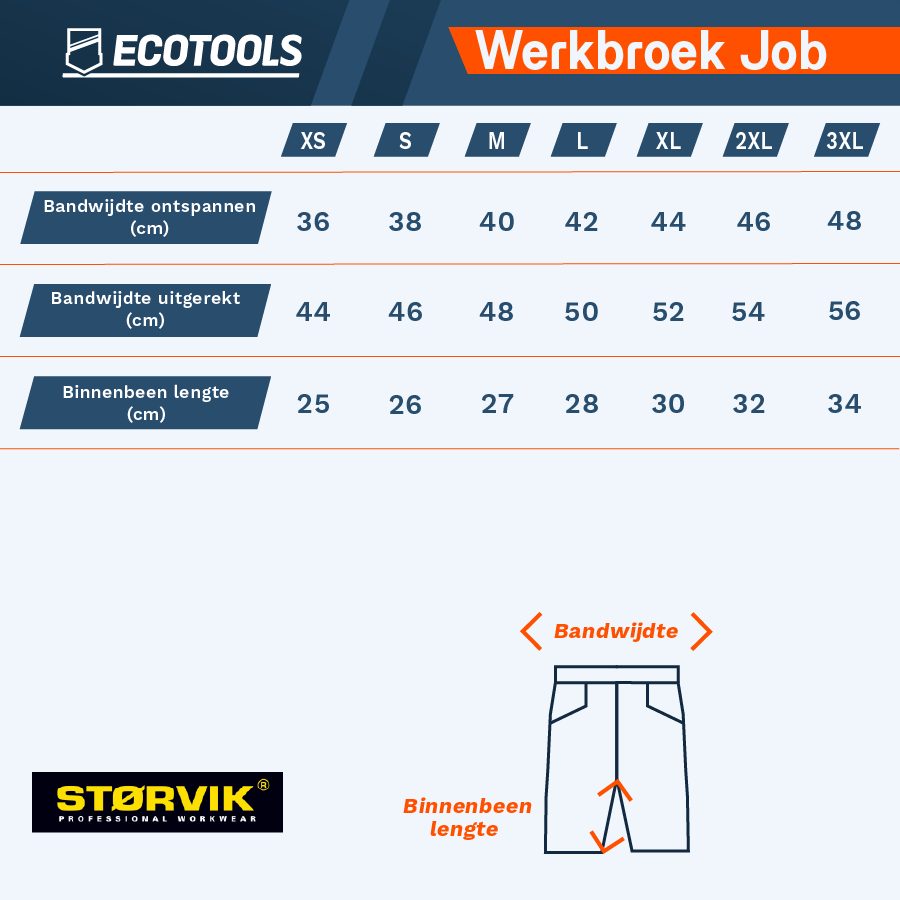 Job Short Arbeitshose dunkelblau XS