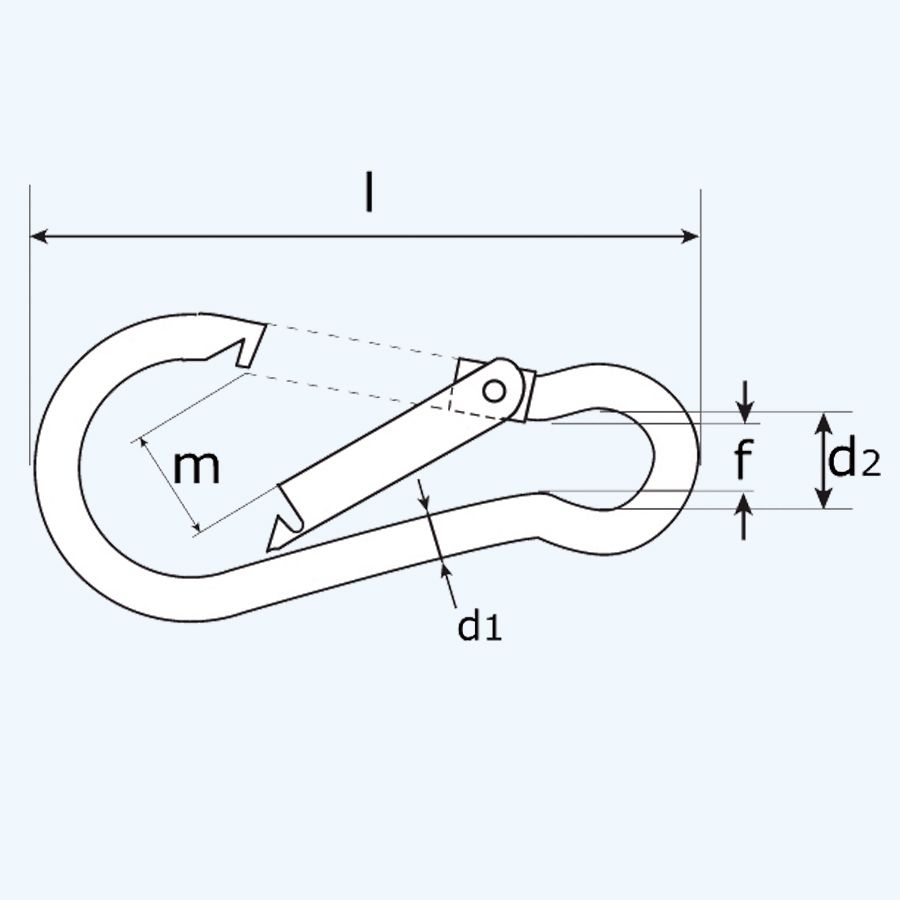 Karabinerhaken 4x40 mm verzinkt