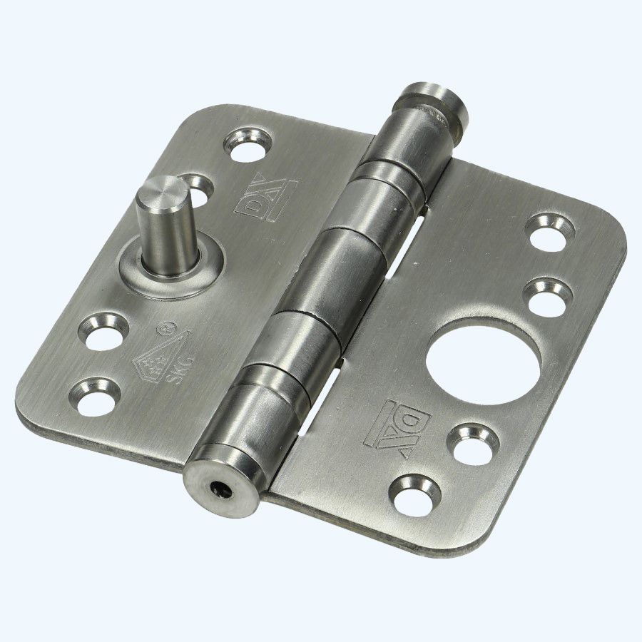 Dulimex Kugellagerscharnier runde Ecken, SKG, Edelstahl 89 x 89 mm