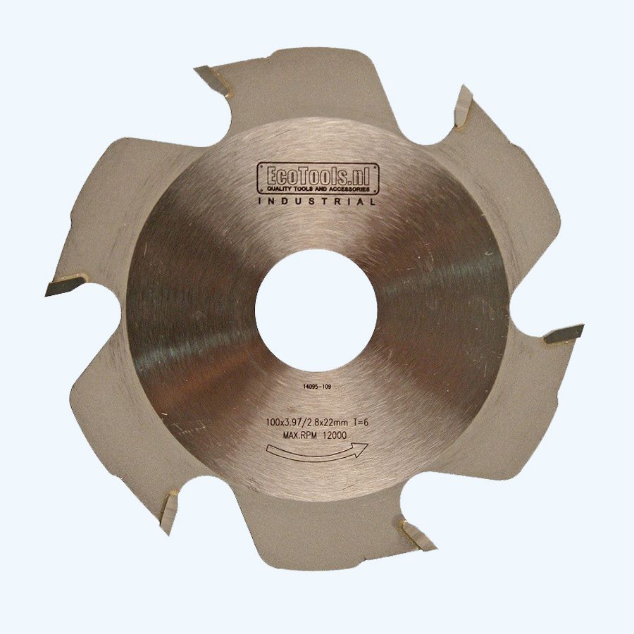 Lamellenfräser Sägeblatt 100 x 4 x 22 mm T=6 (Industrial)