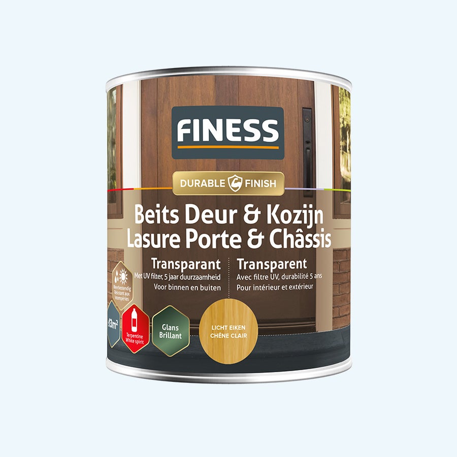 FINESS Beits Deur & Kozijn transparant hoogglans 750 ml Licht eiken