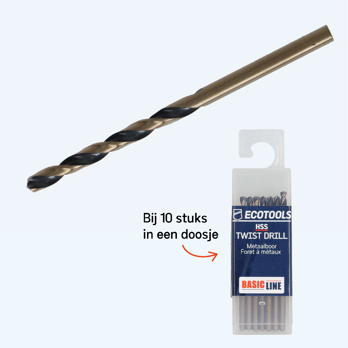 Basicline HSS Metallbohrer 4,5 x 82 mm