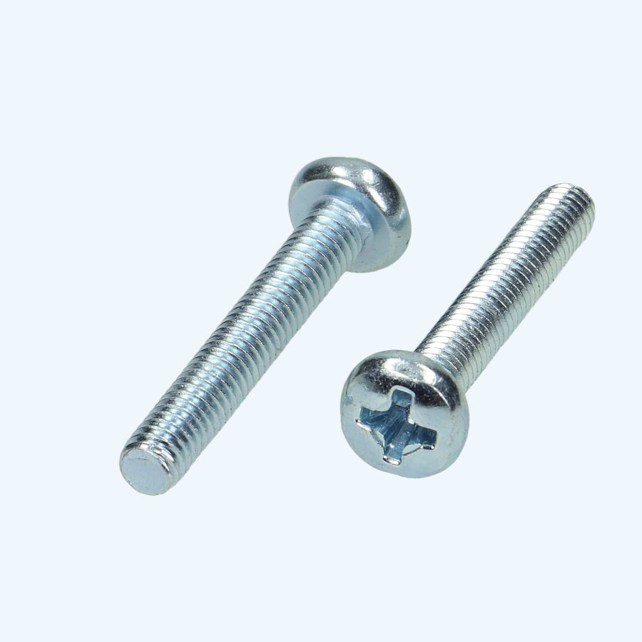 Metaalschroef bolkop M4 x 30 mm verzinkt