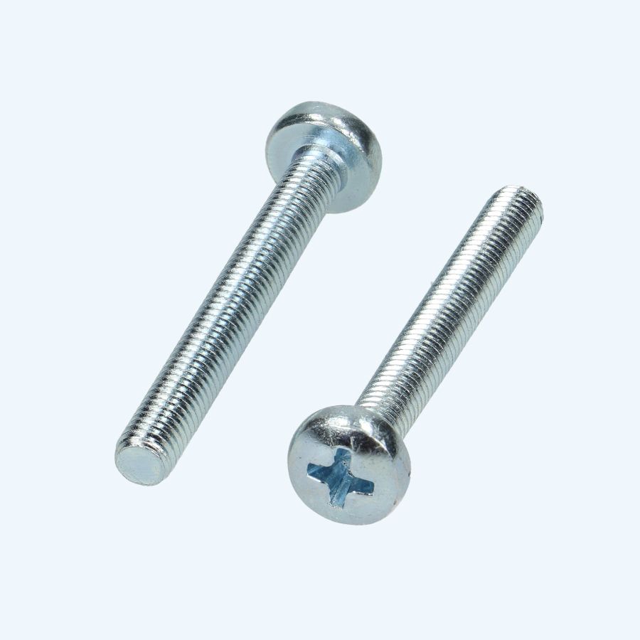 Metaalschroef bolkop M5 x 40 mm verzinkt