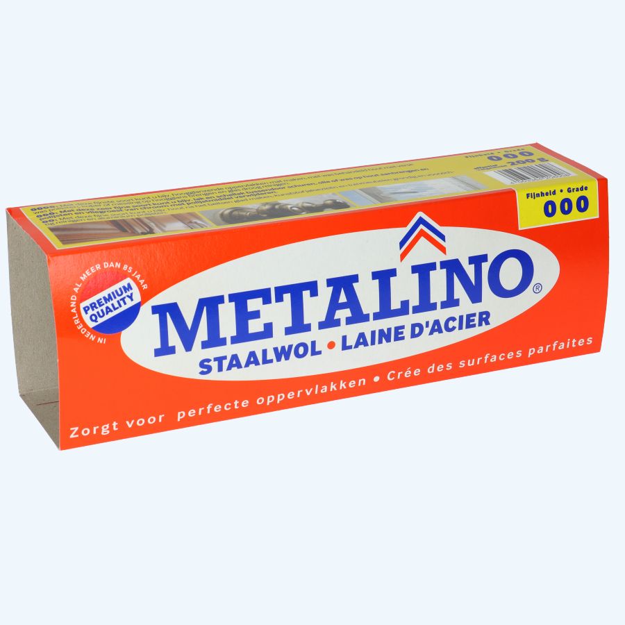 Metalino staalwol 200 gr fijnheid 000 Metalino staalwol 200 gr fijnheid 000