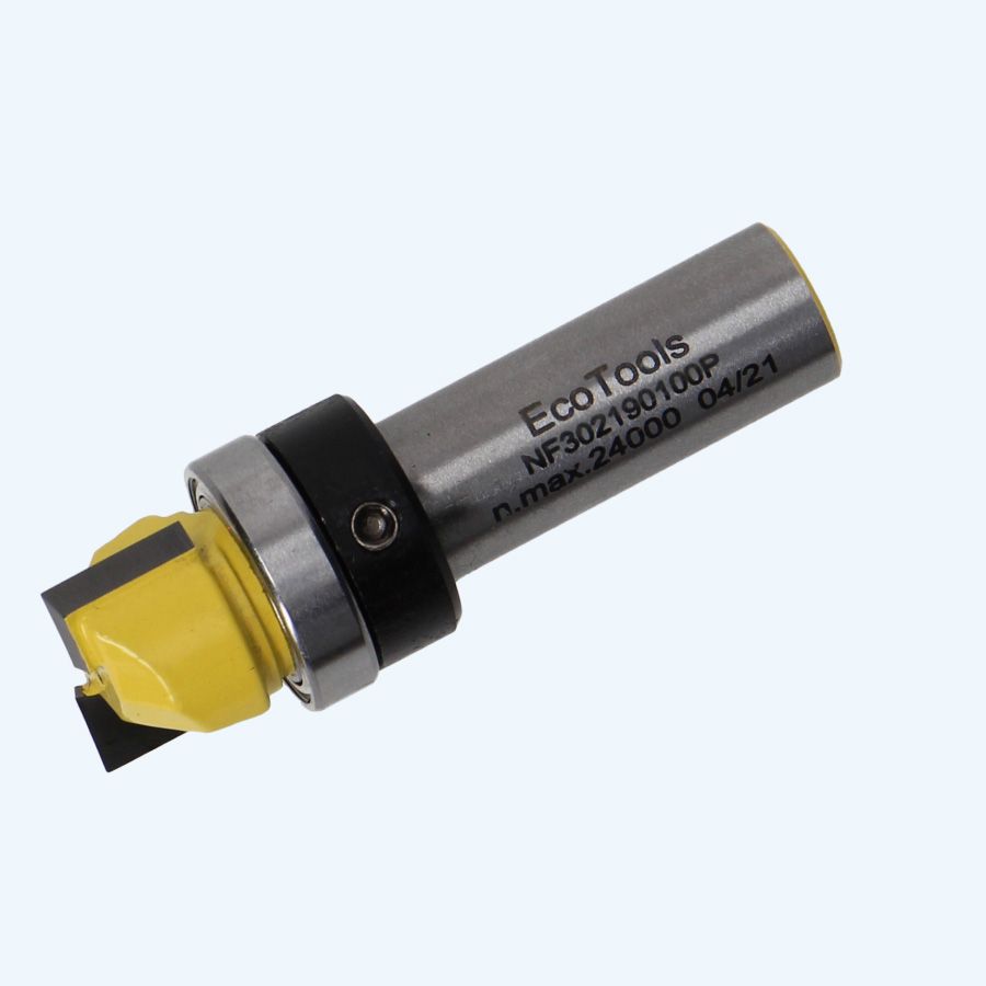 HM Kantenfräser 19 x 10 mm mit Oberlager / 12 mm Schaft