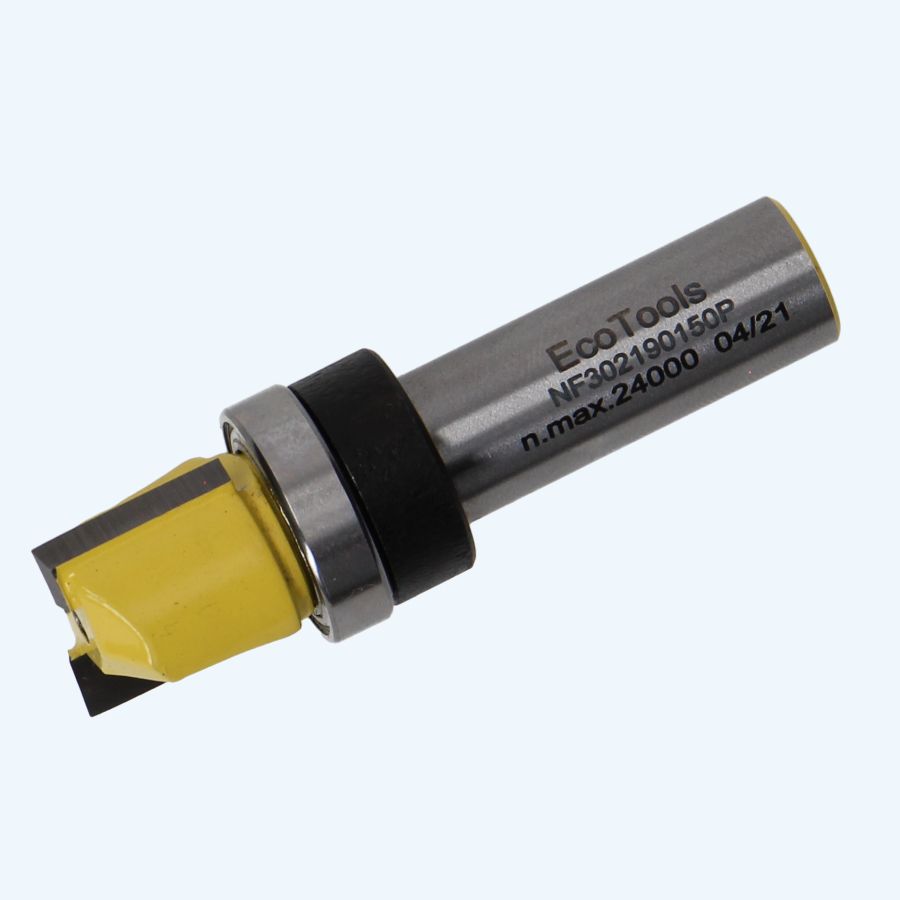 HM Kantenfräser 19 x 15 mm mit Oberlager / 12 mm Schaft