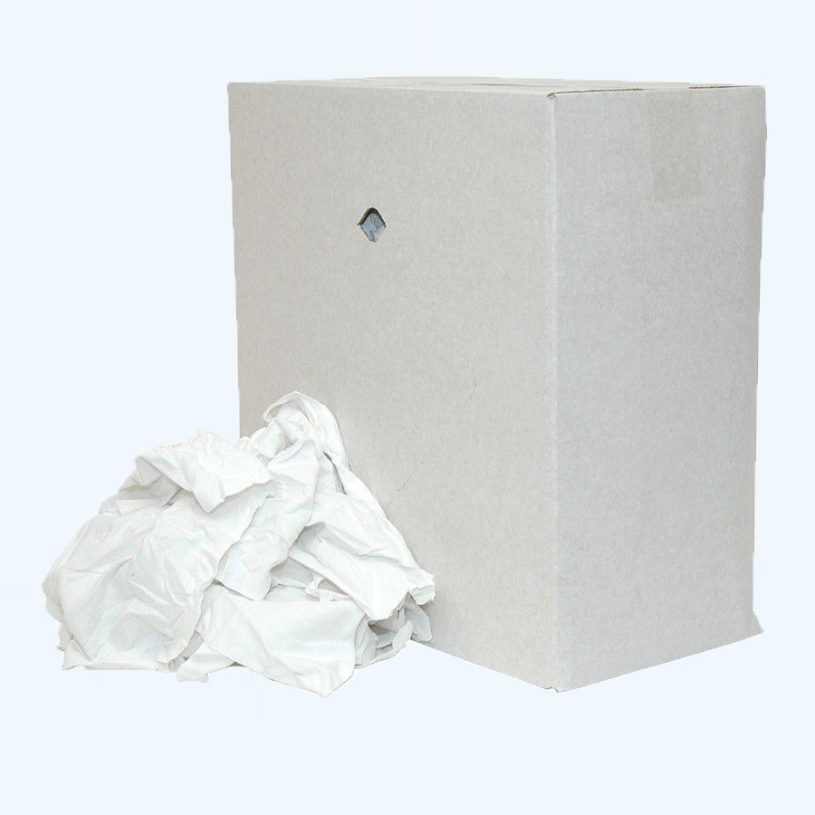 Putzlappen aus geschnittenen weißen Laken 10 kg im Karton