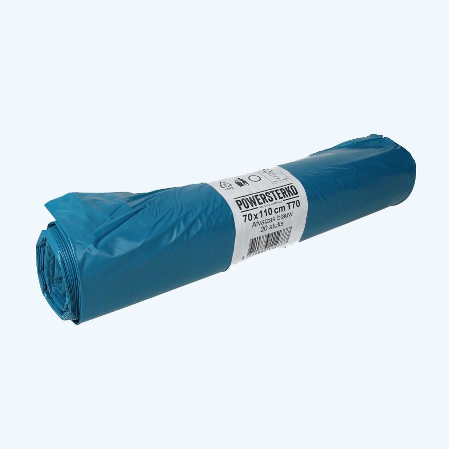 20 Stück LDPE Müllsäcke auf Rolle 70 x 110 cm, 120 Liter  