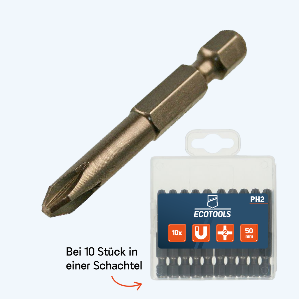 Verlängerter Phillips-Schraubbit Nr. 2 x 50 mm