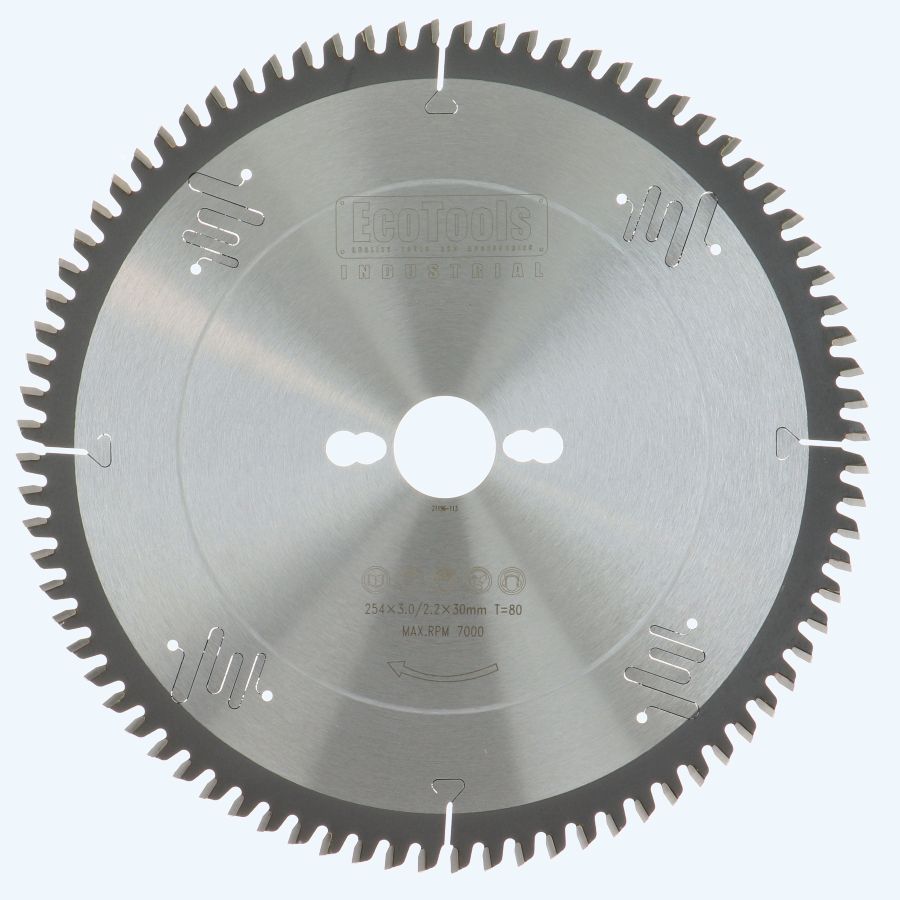 HM-zaagblad Industrial 254 x 30 mm T=80 (vlak-daktand)