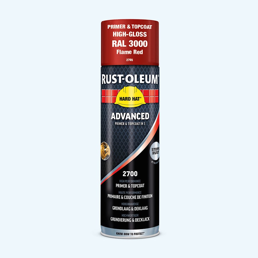 Hard Hat Advanced grondlaag + deklaag VUURROOD 500 ml