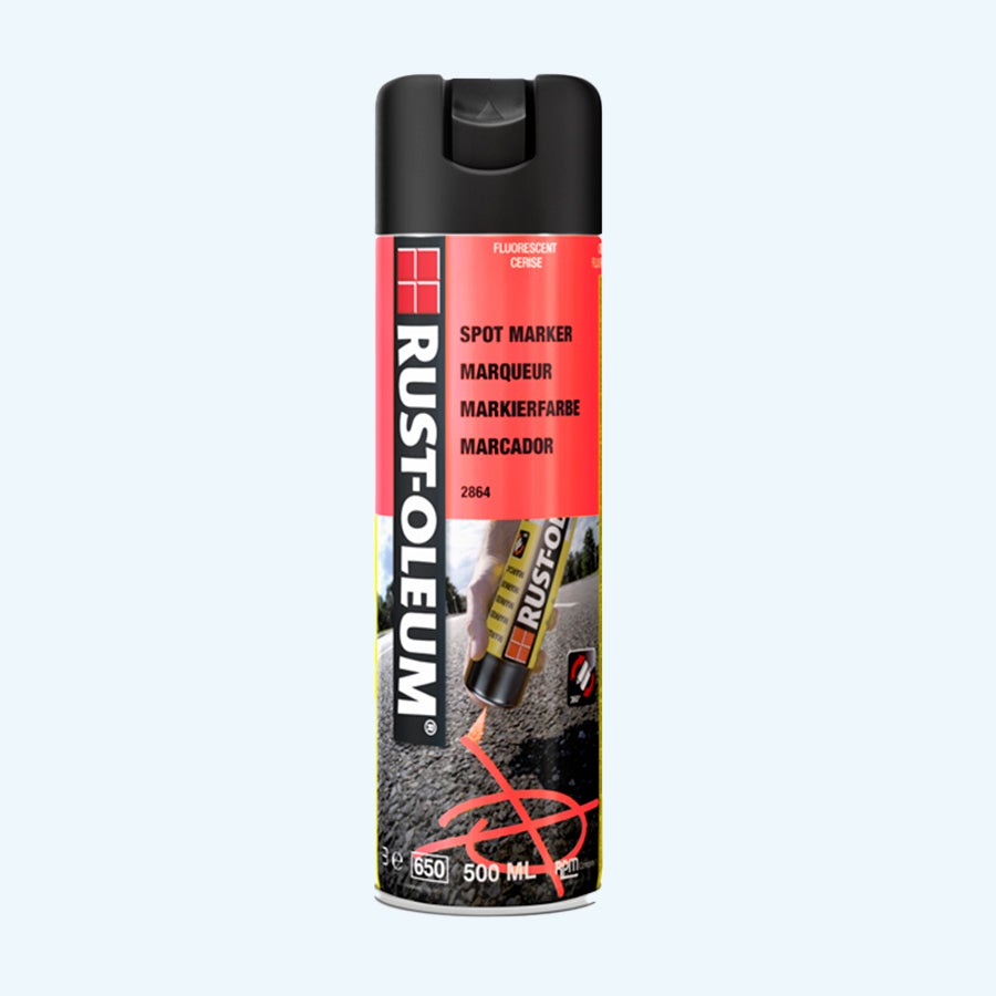 Rust-oleum Hard Hat Markierungsspray FLUORESZIEREND ROT 500 ml