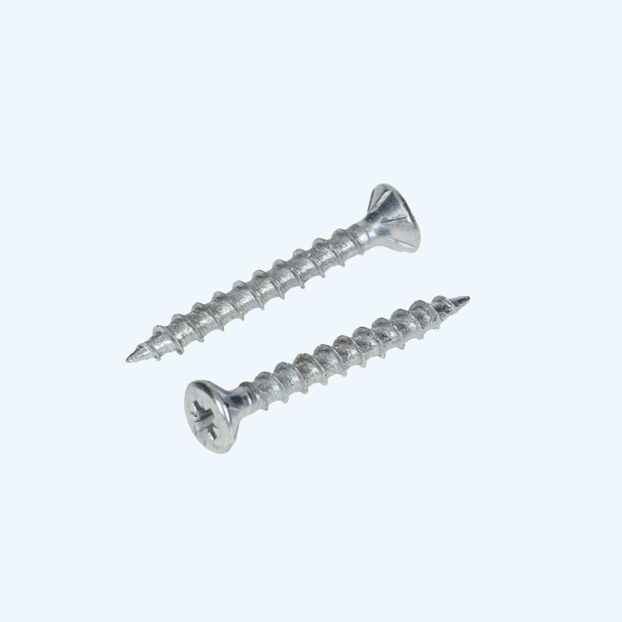 200 Stück verzinkte Spanplattenschrauben 4,0 x 12 mm / PZ2 / Vollgewinde