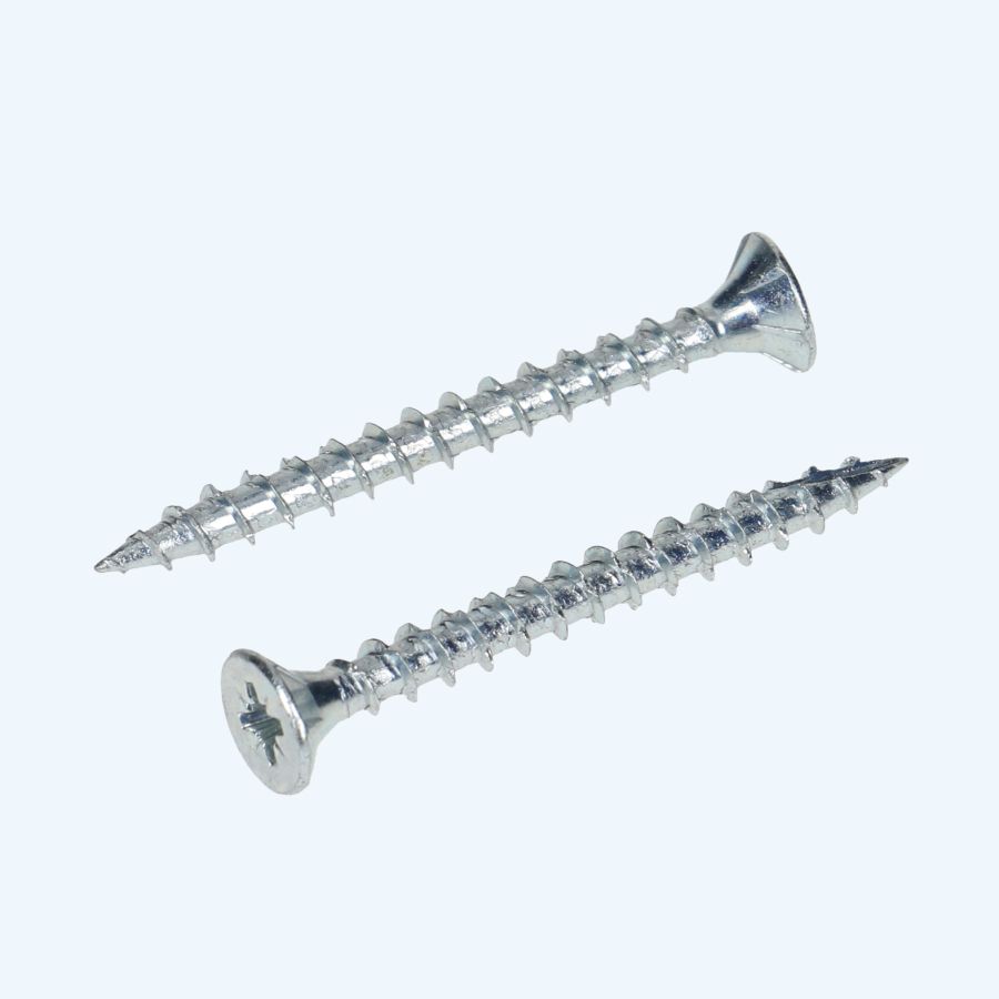 200 Stück verzinkte Spanplattenschraube 4,5 x 40 mm / PZ2 / Vollgewinde