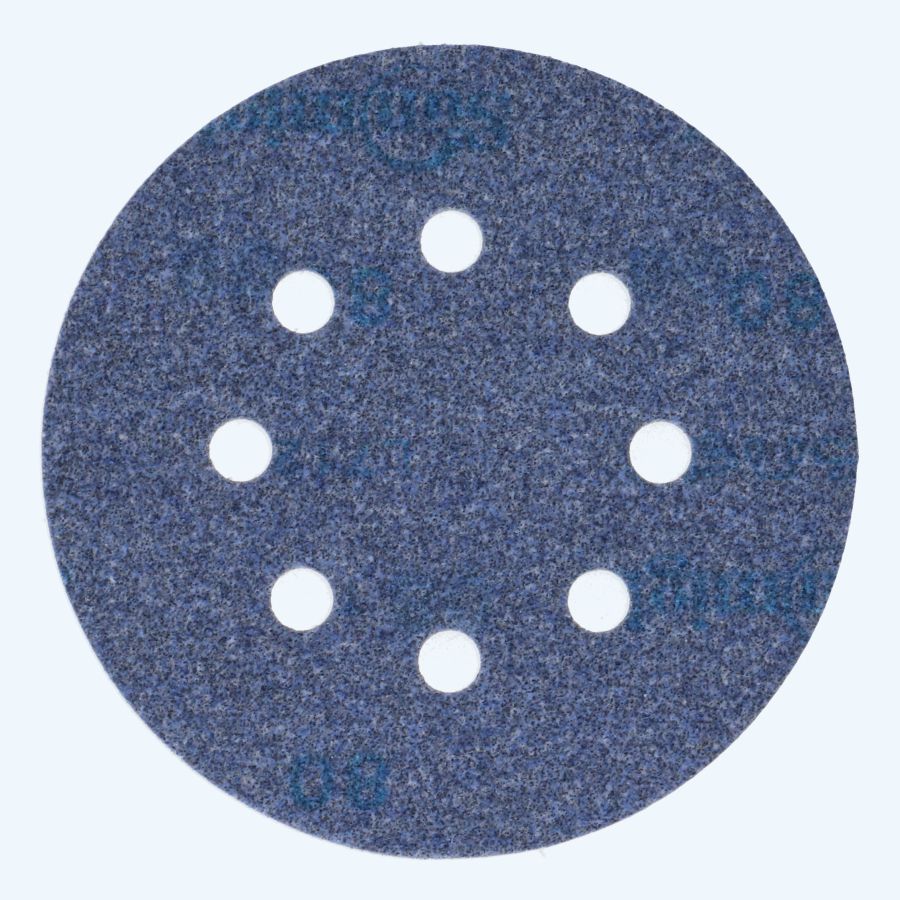 50 st Ceramic schuurschijf klittenband 125 mm, 8 stofgaten K100