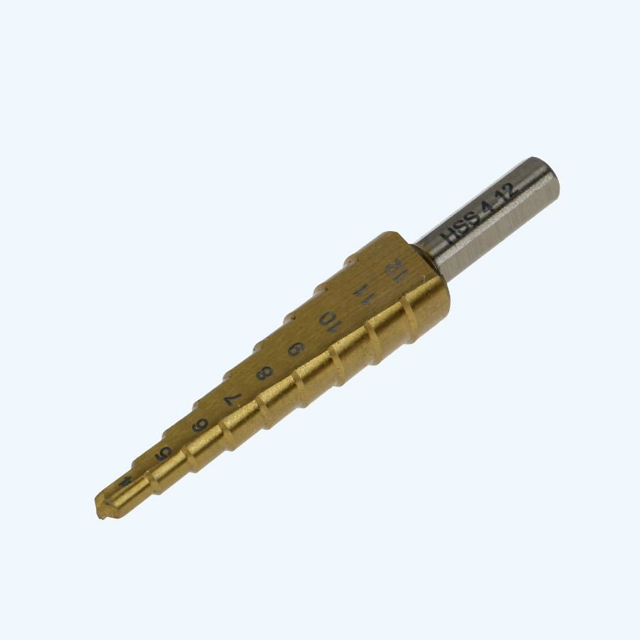 Stufenbohrer HSS 4-12 mm (rechte Schneidkanten)