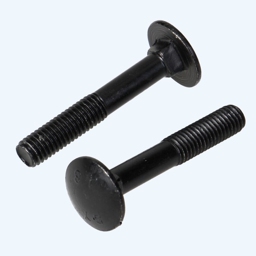 25 Stück Schlossschraube M6 x 60 mm schwarz