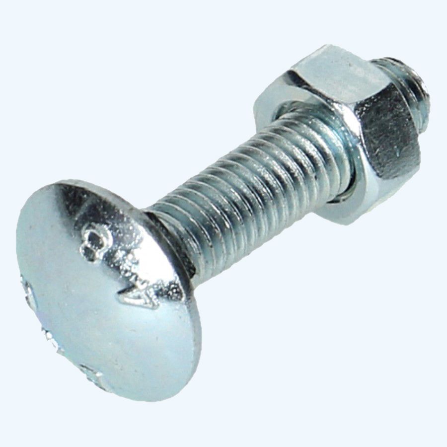 200 Stück Schlossschraube mit Mutter M8 x 50 mm (verzinkt)