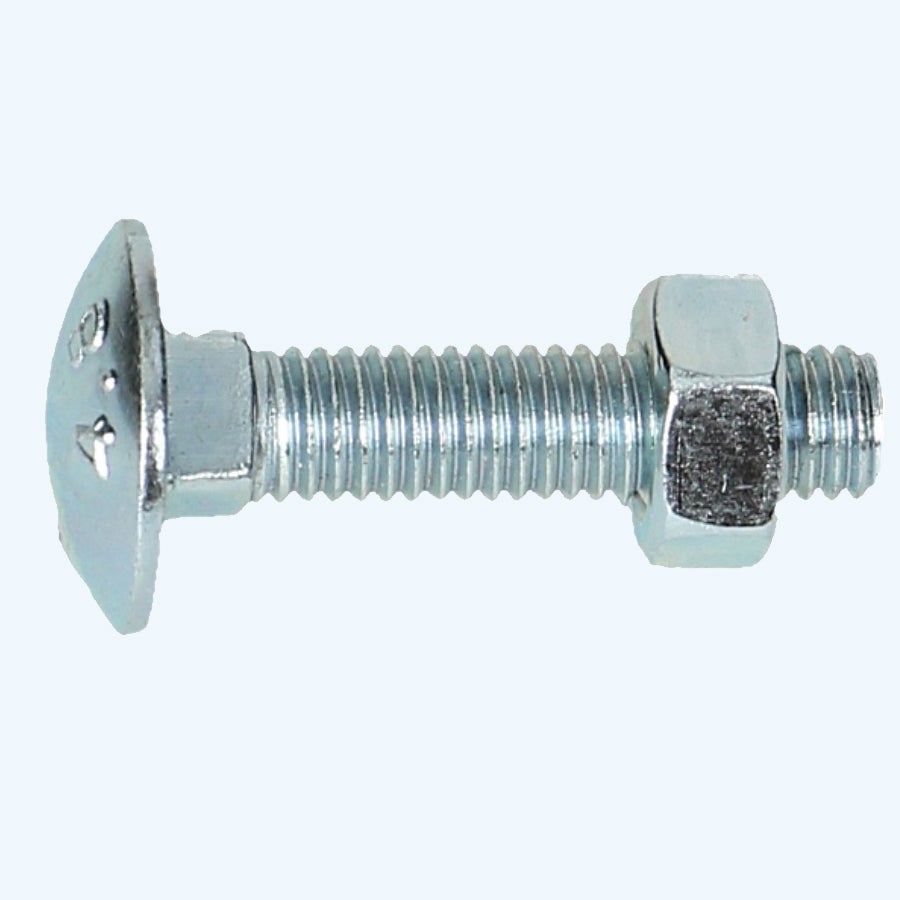 100 Stück Schlossschraube mit Mutter M10 x 35 mm (verzinkt)