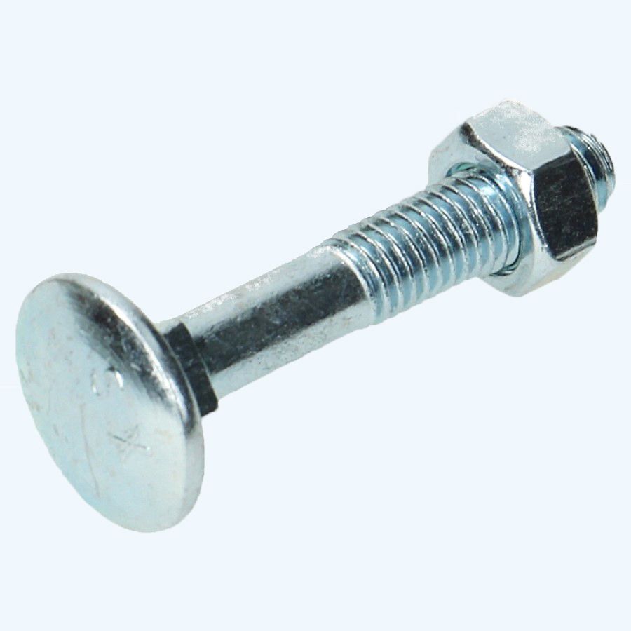 200 Stück Schlossschraube mit Mutter M6 x 55 mm (verzinkt)