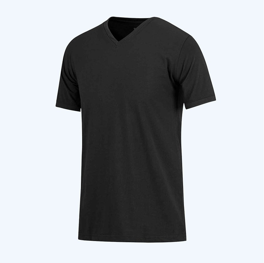2 stuks t-shirt Bart met v-hals zwart