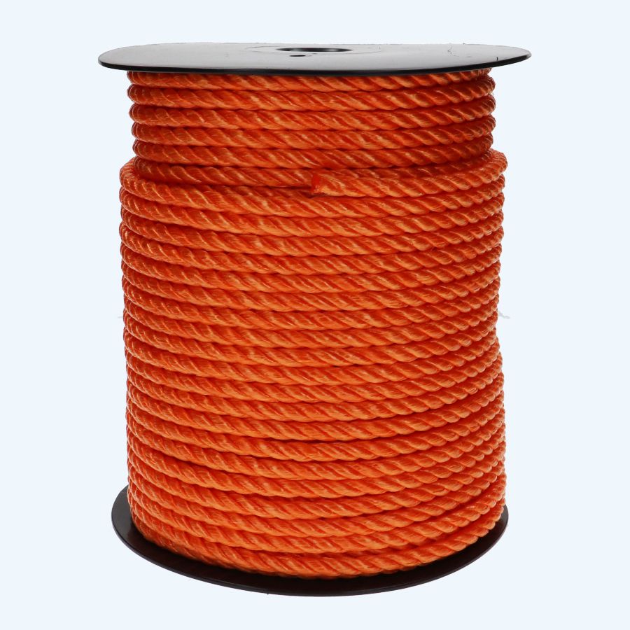 100 meter PP splitfilm touw 10 mm oranje 100 meter PP splitfilm touw 10 mm oranje