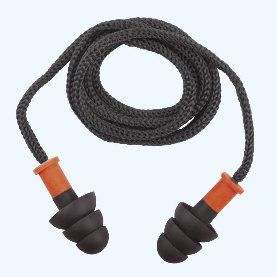 1 Paar wiederverwendbare TPR Ohrstöpsel mit Kordel 1 Paar wiederverwendbare TPR Ohrstöpsel mit Kordel