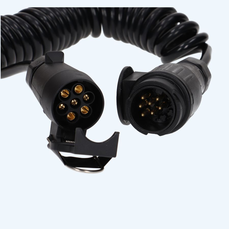 Spiraalkabel 3,5 meter (7-polige contrastekker / 13-polige stekker)