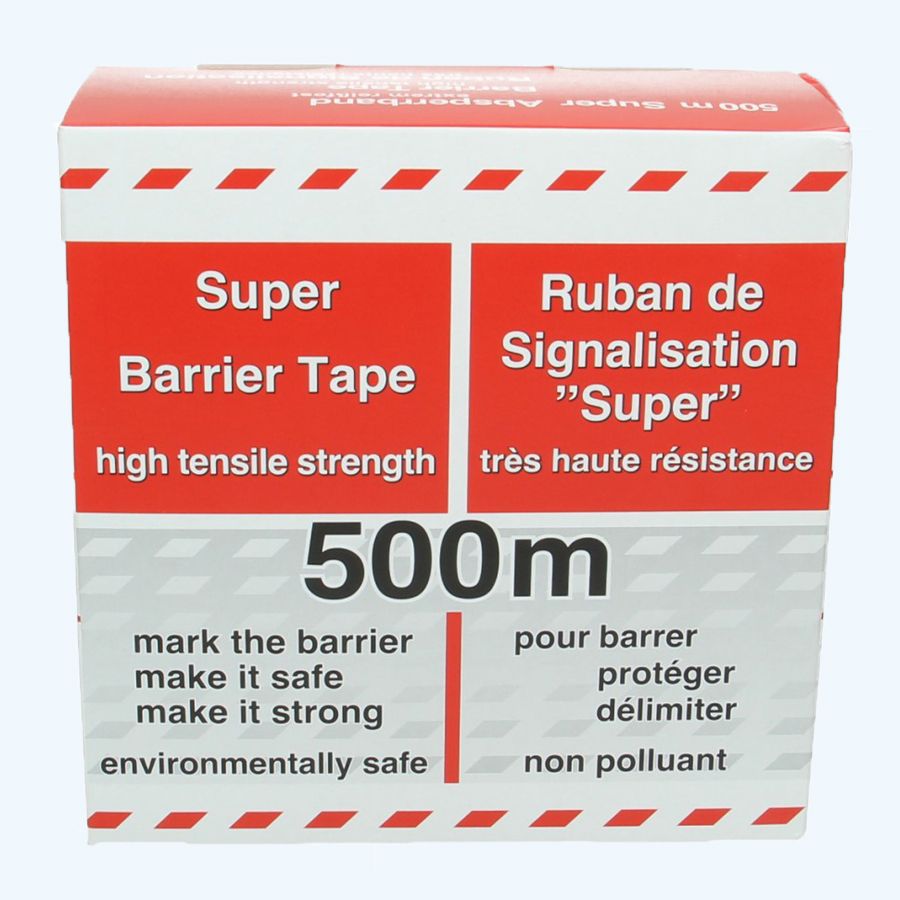 Absperrband rot/weiß 80 mm x 500 Meter