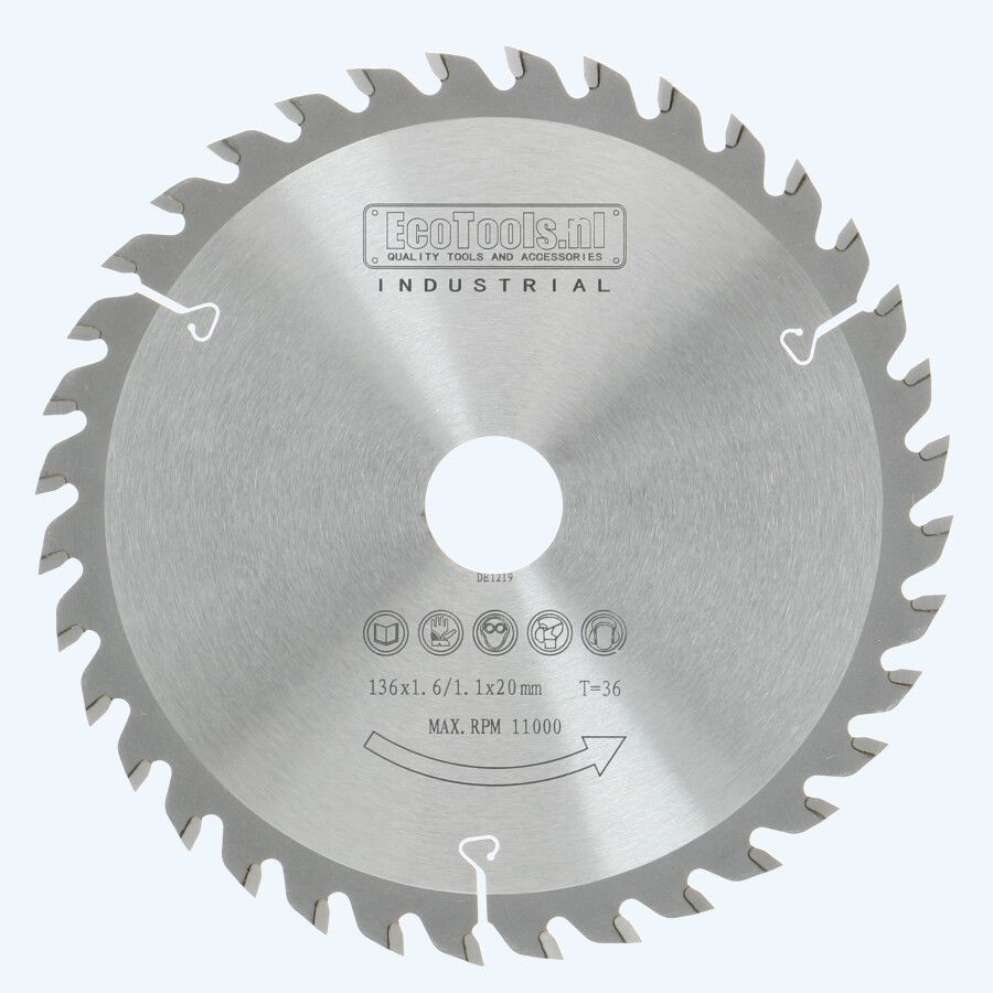 HM zaagblad 136 x 20 mm T36 (1,1 / 1,6mm) Industrial