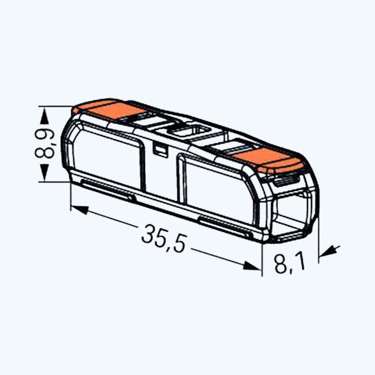 WAGO Durchgangsklemmen mit Hebel, 4 mm² (12 Stück) WAGO Durchgangsklemmen mit Hebel, 4 mm² (12 Stück)
