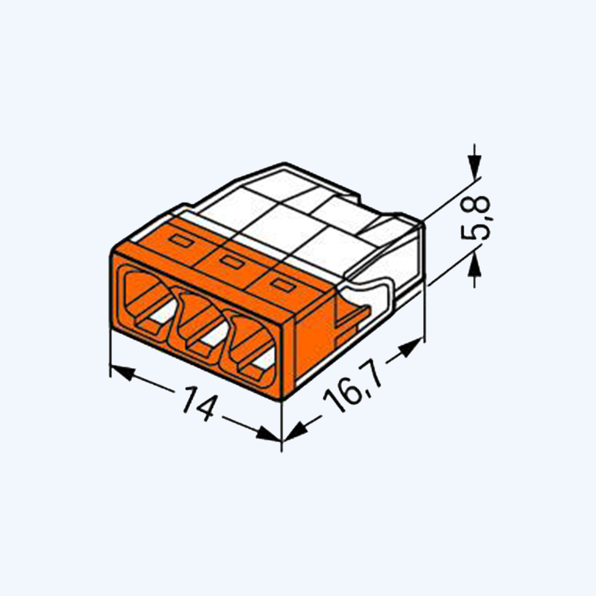 WAGO-Lötklemme COMPACT, 3-fach, 2,5 mm² (100 Stück) WAGO-Lötklemme COMPACT, 3-fach, 2,5 mm² (100 Stück)