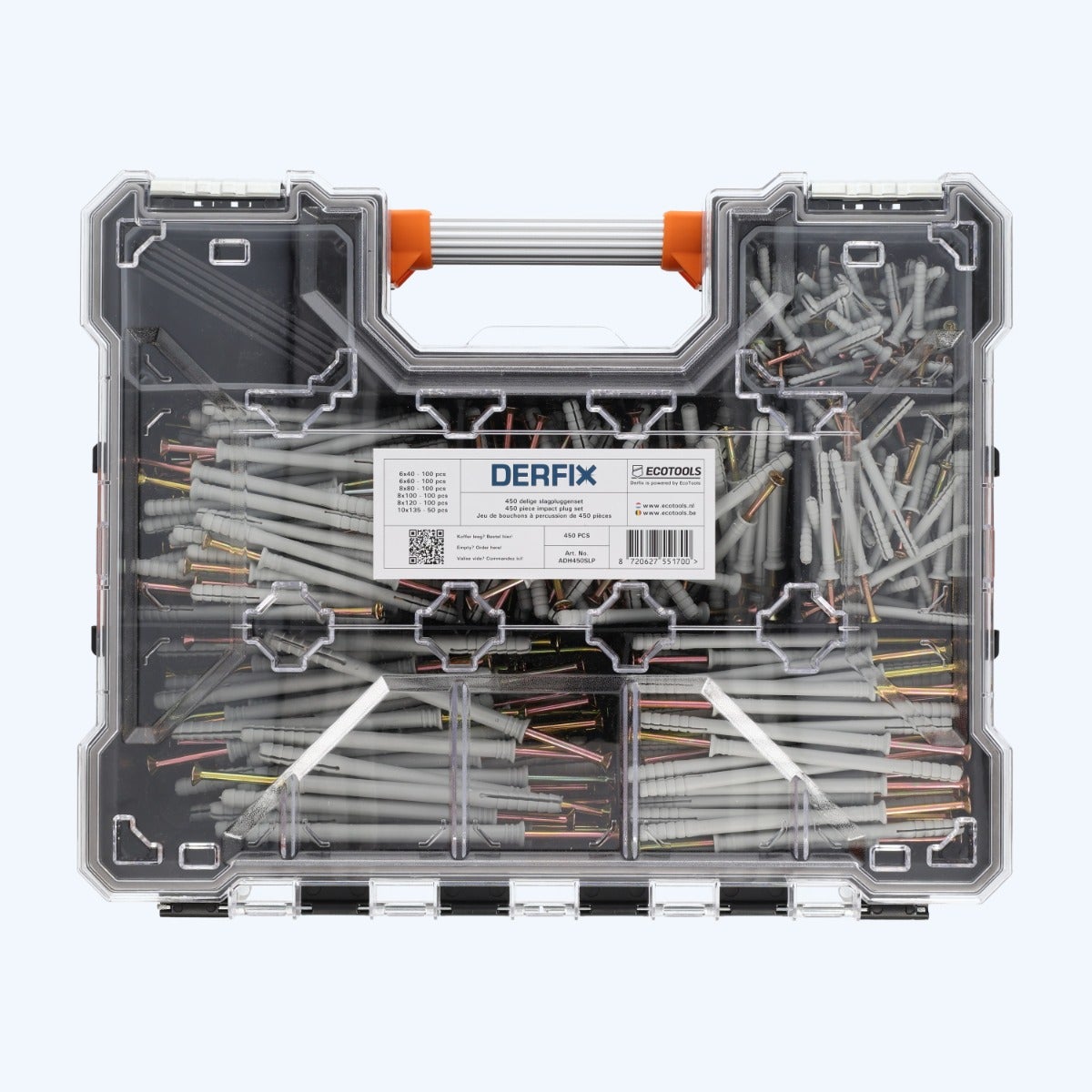 Assortimentskoffer slagpluggen 550 stuks Assortimentskoffer slagpluggen 550 stuks