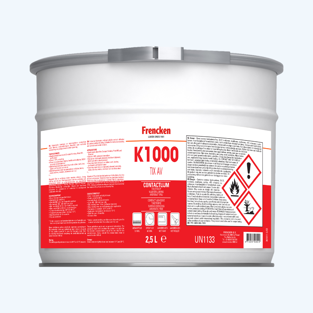 Frencken Kontaktkleber K1000 TIX aromatenfrei 2,5 l Frencken Kontaktkleber K1000 TIX aromatenfrei 2,5 l