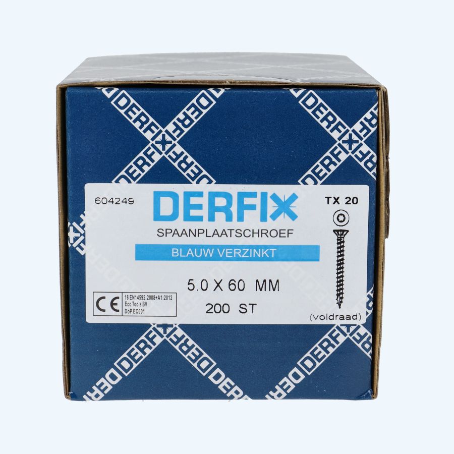 200 stuks verzinkte spaanplaatschroef 5,0 x 60 mm Torx (voldraad) 200 stuks verzinkte spaanplaatschroef 5,0 x 60 mm Torx (voldraad)