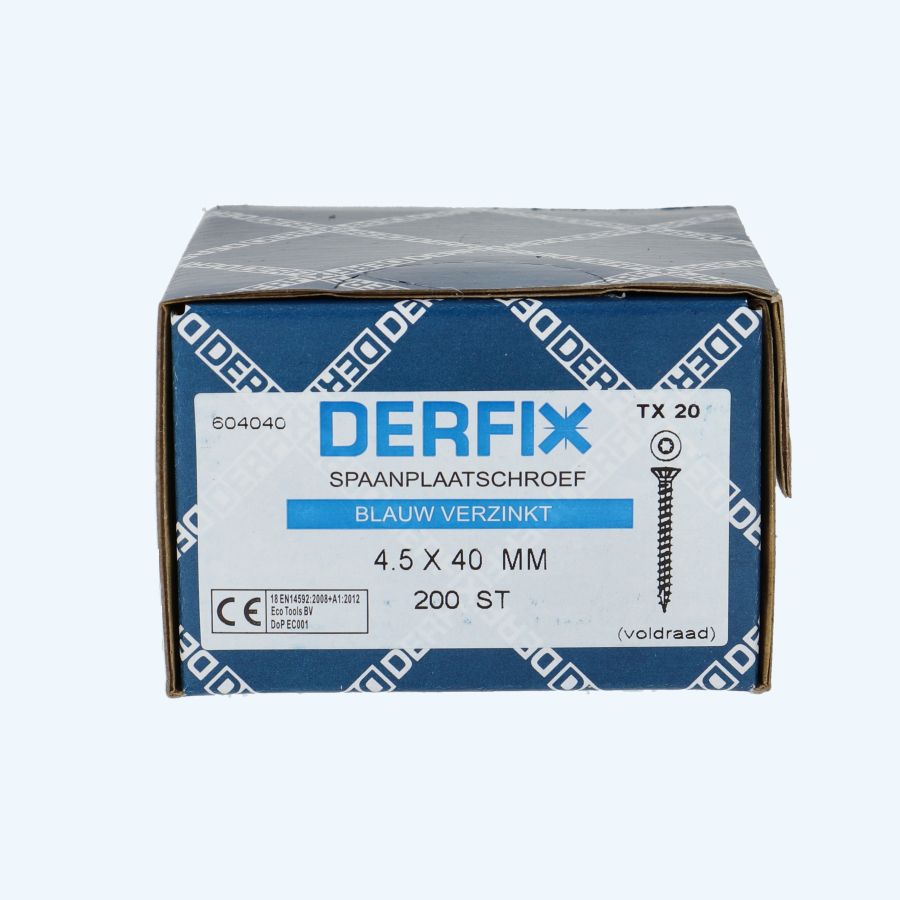 200 stuks verzinkte spaanplaatschroef 4,5 x 40 mm Torx (voldraad) 200 stuks verzinkte spaanplaatschroef 4,5 x 40 mm Torx (voldraad)