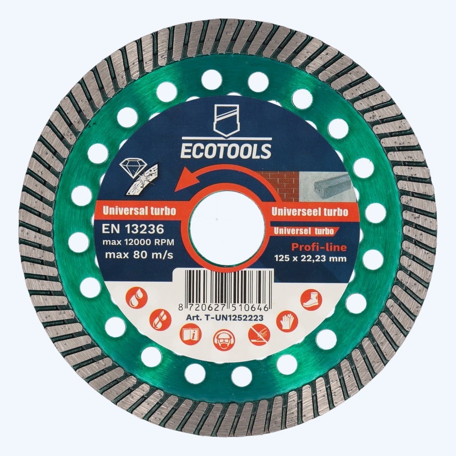 Diamantschijf universeel 125 x 22,23 mm Turbo (Profi-line) Diamantschijf universeel 125 x 22,23 mm Turbo (Profi-line)