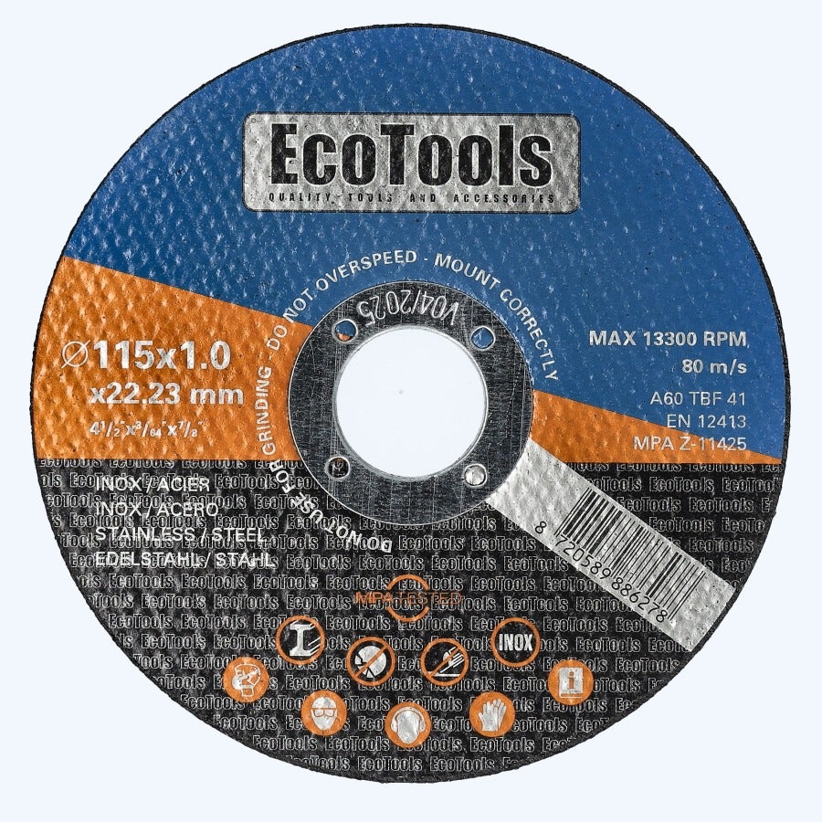 Trennscheibe für INOX 115 x 1,0 x 22,23 mm (EcoTools) Trennscheibe für INOX 115 x 1,0 x 22,23 mm (EcoTools)