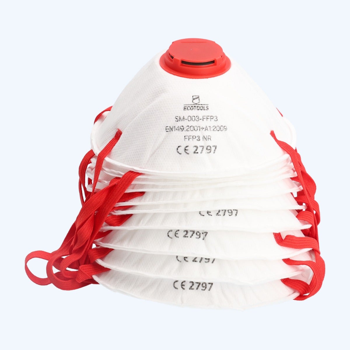 10 stuks EcoTools stofmasker met ventiel cup-model FFP3 10 stuks EcoTools stofmasker met ventiel cup-model FFP3