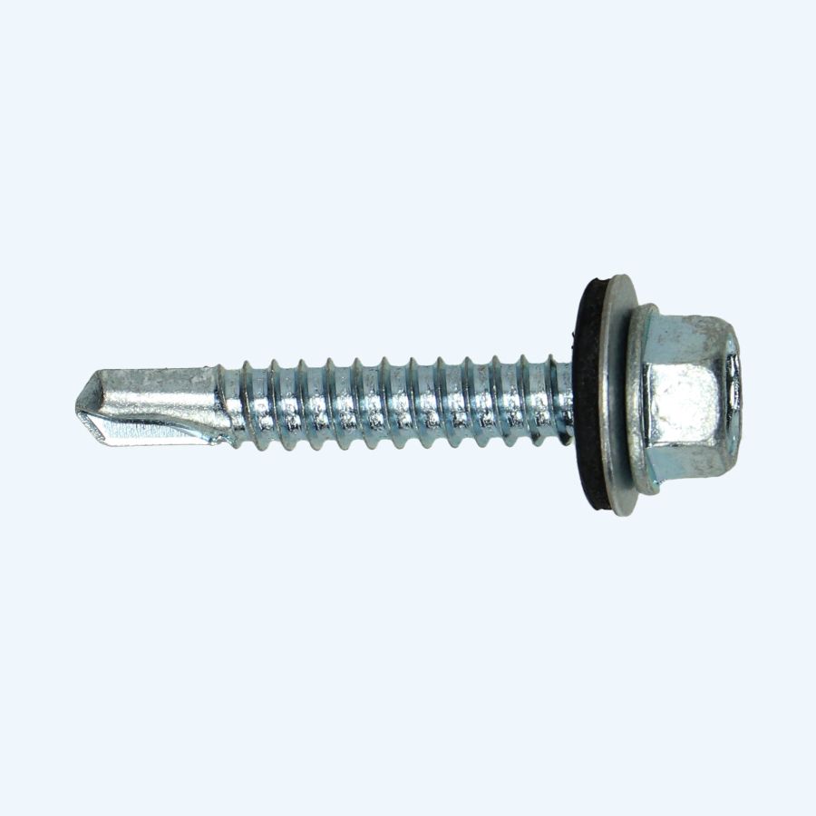 Boorschroef zeskantkop 6,3 x 63 mm met 16 mm ring Boorschroef zeskantkop 6,3 x 63 mm met 16 mm ring