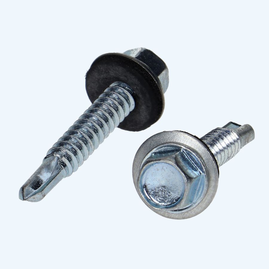 Boorschroef zeskantkop 6,3 x 50 mm met 16 mm ring Boorschroef zeskantkop 6,3 x 50 mm met 16 mm ring