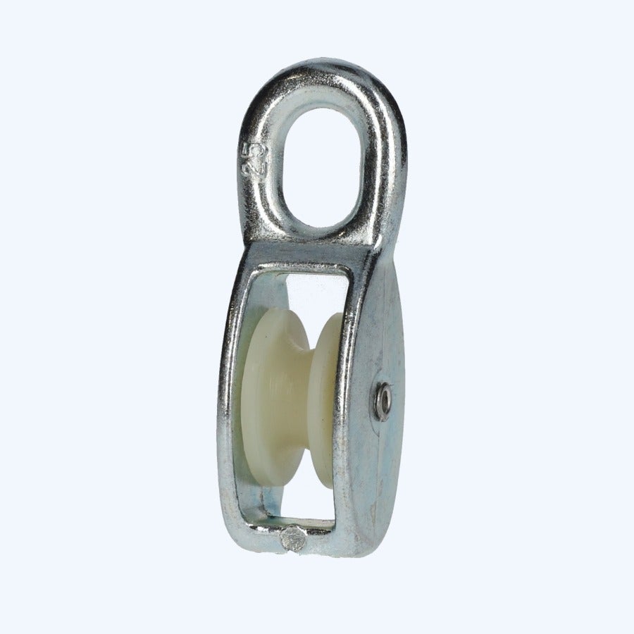 Katrol nylon wiel 07 x 25 mm verzinkt Katrol nylon wiel 07 x 25 mm verzinkt