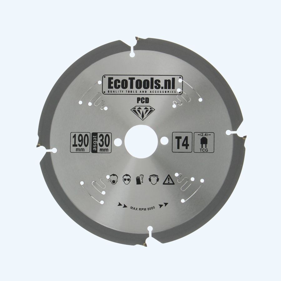 PCD zaagblad 190 x 30 mm T=4 PCD zaagblad 190 x 30 mm T=4