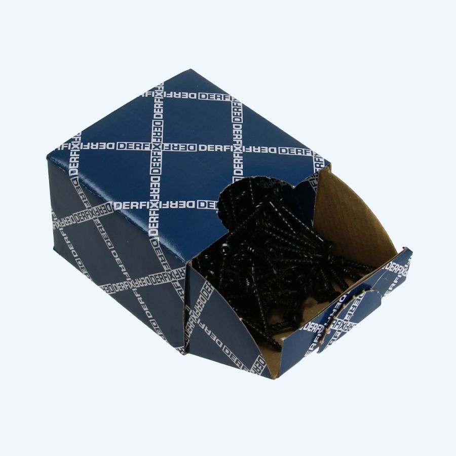 100 Stück Edelstahl 410 Fassadenschrauben schwarz 5,0 x 70 mm 100 Stück Edelstahl 410 Fassadenschrauben schwarz 5,0 x 70 mm